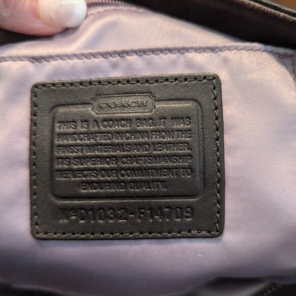 COACH SIGNATURE C ZOE BROWN LEATHER & JACQUARD Y2K HOBO F14709 SHOULDER HANDBAG - Picture 12 of 14